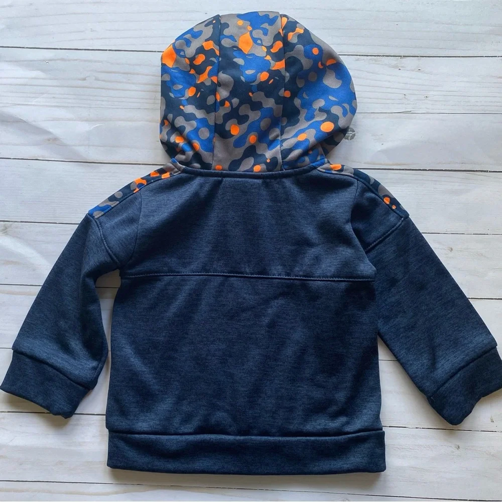 Kids ATHLETIC WORKS Hooded Zip-up Fleece Lined Jacket Size 6-9M